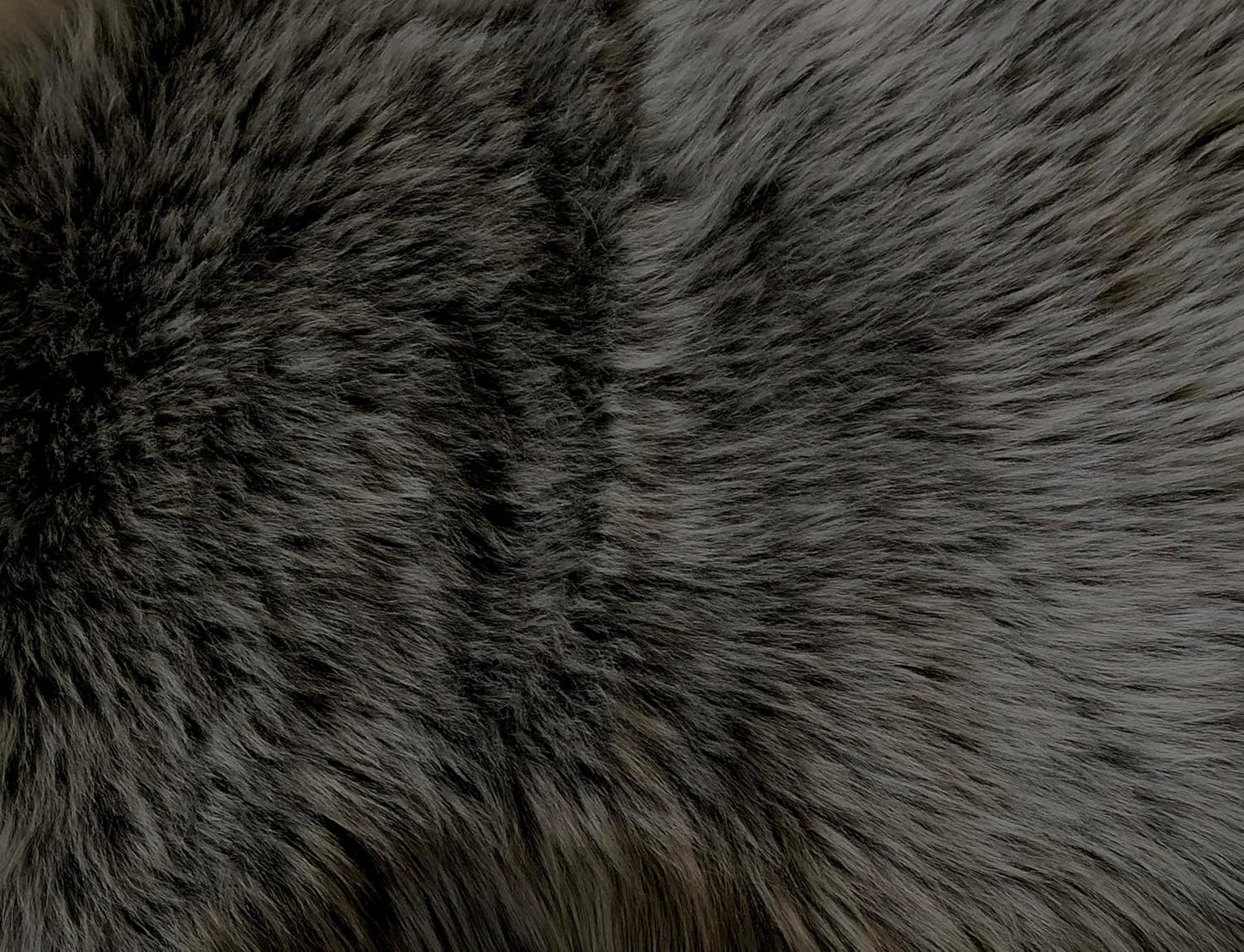 LAMBZY Faux Sheepskin Super Soft Hypoallergenic Free Shape Silky Shag Rug, Luxury Shaggy Plush Carpet for Bedrooms Living Kids Room Sofa Rugs (Dark Grey, Double 2'x6')