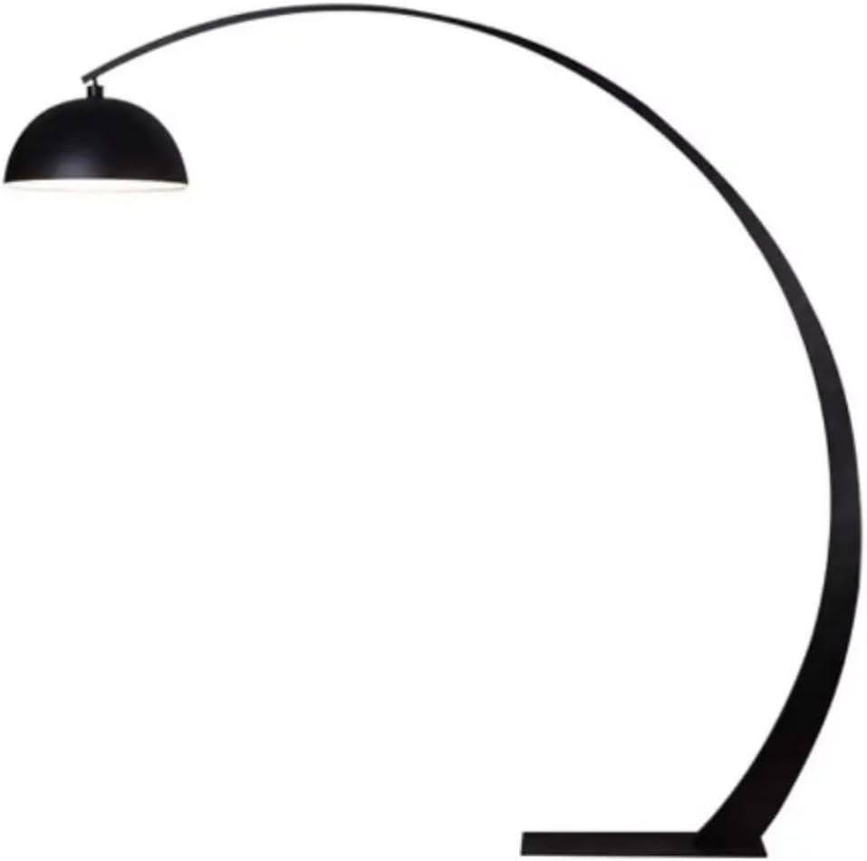 Prismatica | Half Arc Metal Floor Lamp with Brushed Finish | Modern Look for Living Room