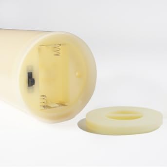 CANDLE CHOICE Outdoor Battery Operated Flameless Candles with Remote & Timer Waterproof Plastic Realistic Flickering Fake Electric LED Pillars for Lantern Garden Wedding Christmas Decorations 4 Pack