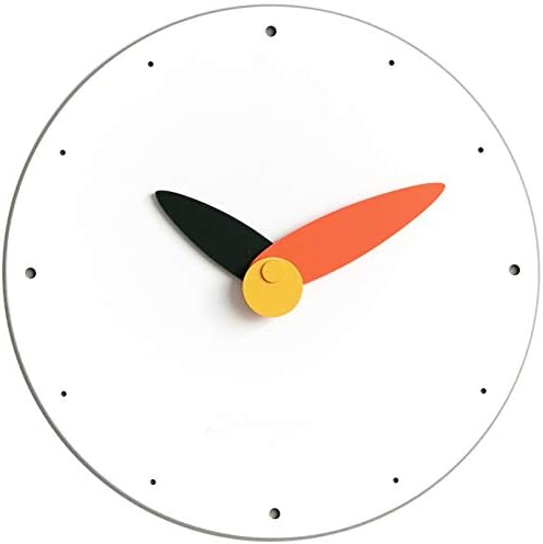 Stephanie Imports Modern Minimalist Orange & Black Wall Clock