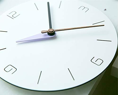 Stephanie Imports Modern Minimalist White & Pastel Purple Silent Wall Clock