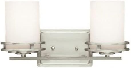 Kichler Hendrik 14.5" 2 Light Vanity Light with Satin Etched Cased Opal Glass Brushed Nickel