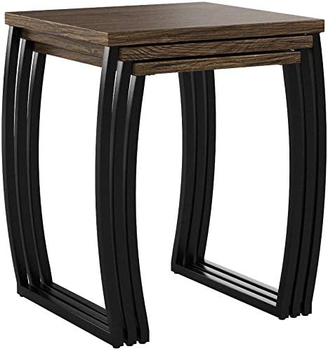 SRIWATANA Nesting Tables, Vintage Side End Tables Living Room, Coffee Snack Table Set of 3