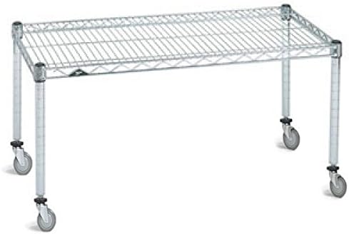 Omega Products Corporation 18" Deep x 42" Wide x 20" High Chrome Mobile Dunnage Rack