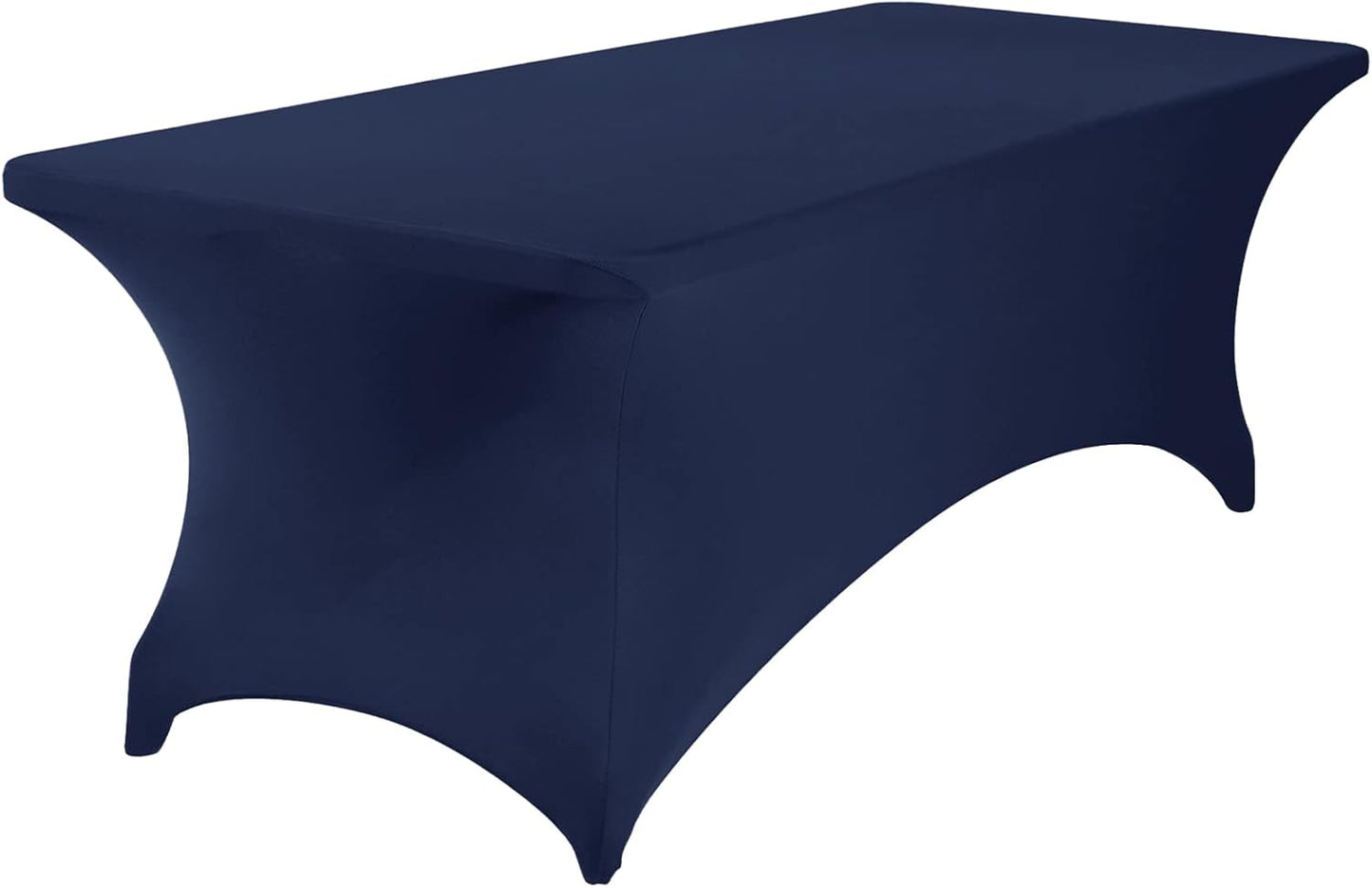 2Pack Spandex Waterproof Table Covers 8ft，Spandex 8ft Waterproof Table Cover for Party,Wedding, Banquet, and Events(Navy)