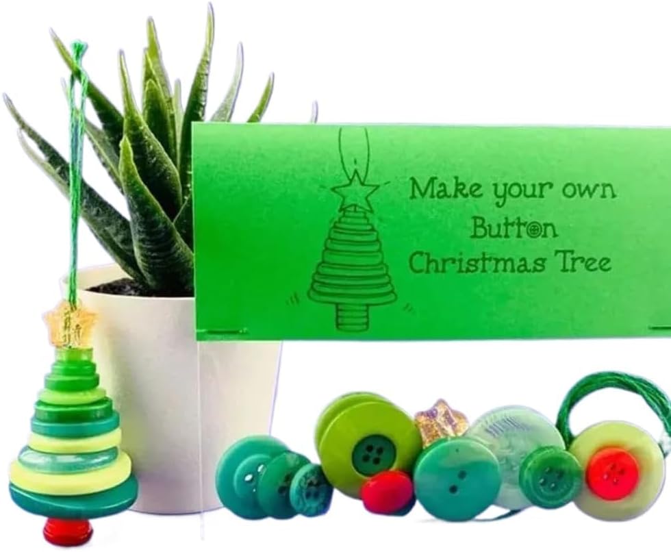 DIY Christmas Button Ornament Making Set - Snowman/Santa/Angel, Fun Holiday Craft Kit for All Ages, Ideal Xmas Tree Hanging Decor & Festive Gifts (30 pcs-C)