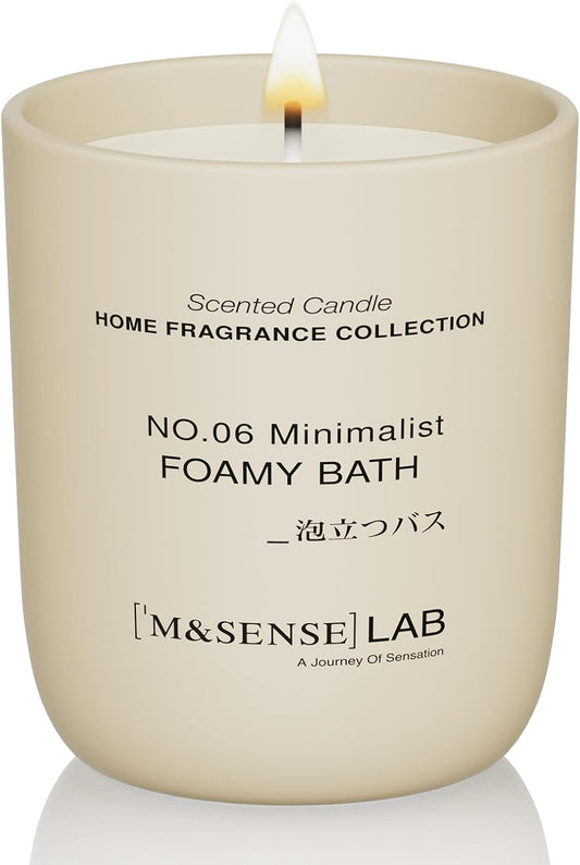 M&SENSE Natural Soy Candle| Fruit Nectar | 5.3 oz | Minimalist Scented Candle for Relaxation, Gifting, Home Décor | for Bedroom, Office, Party Small