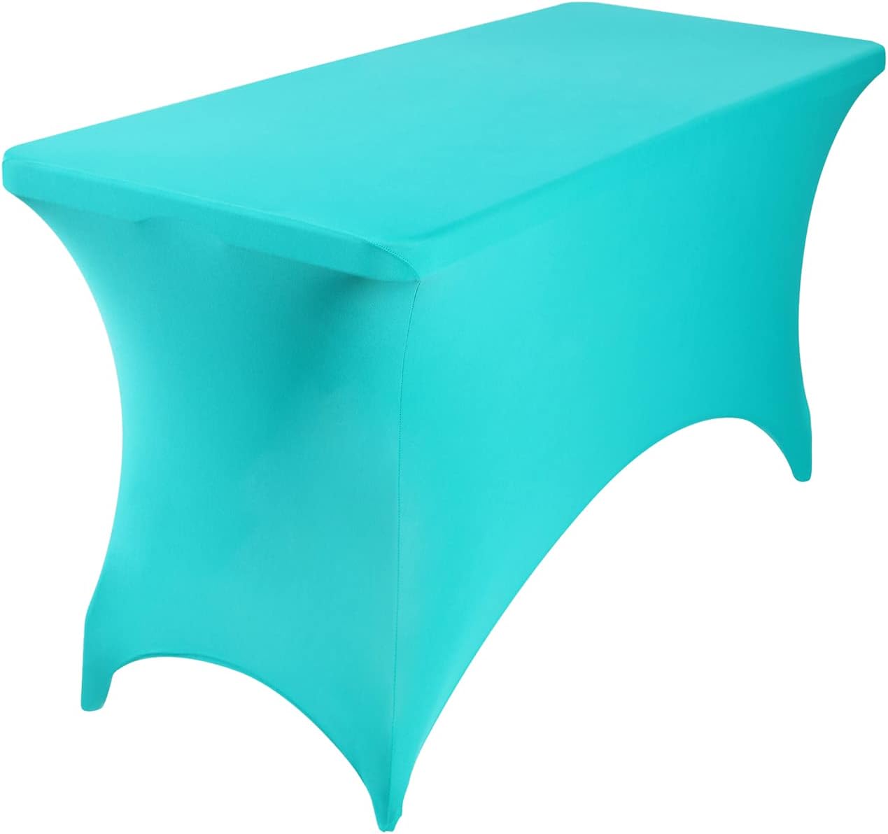 Spandex 4ft Waterproof Table Cover for Party,Wedding, Banquet, and Events(Turquoise)