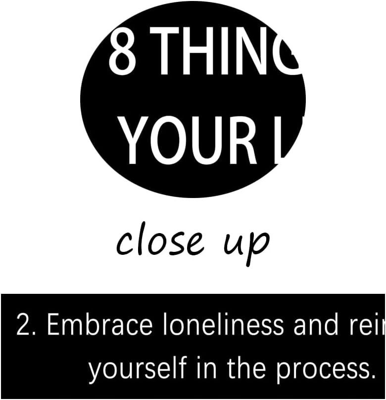 Inspirational Poster 8 Things That Change Your Life In One Year Motivational Canvas Wall Art Quotes Wall Decor Print Artwork for Office Living Room Painting Stretched and Framed [30''Wx 40''H]