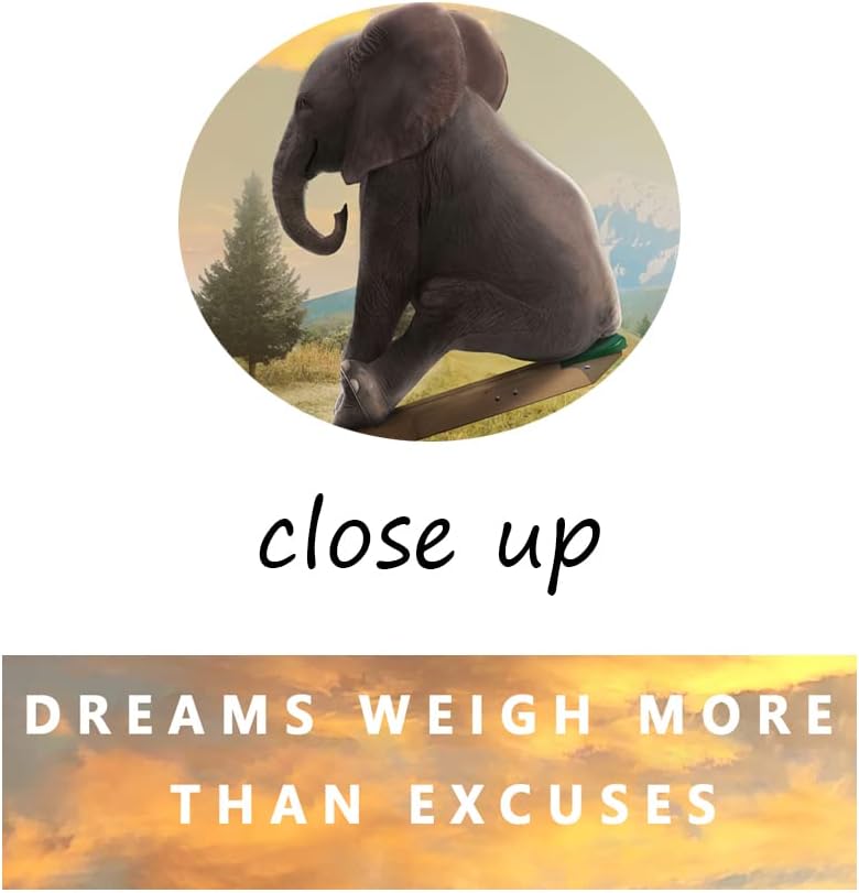Dreams Weigh More Than Excuses Motivational Canvas Wall Art Inspirational Life Poster Inspiring Quote Picture Home Office Decor Painting Framed and Stretched Ready to Hang [24''W x 36''H]