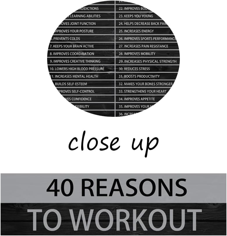 Inspirational Wall Art Inspirational Office Decor Wall Positive Quotes Success Poster 40 Reasons to Workout Canvas Artwork Picture Print Framed for Home Living Room School Wall Decor[24" W x 36" H]