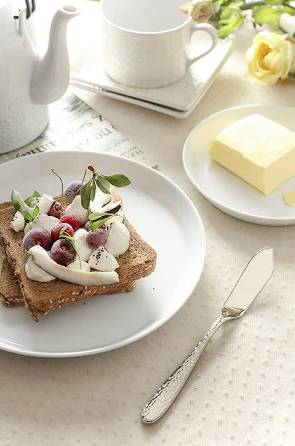 Hammered Serving Utensil Set, 18/10 Stainless Steel Serving Spoons, Salad Servers, Butter Knives, Mirror Finish, Dishwasher Safe, Elegant and Durable (10-Piece Serving Set, Fidenza Hammered)