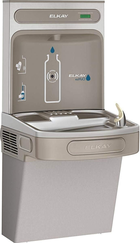 Elkay EZS8WSLK ezH2O Bottle Filling Station with Single ADA Cooler Non-Filtered Refrigerated Light Gray