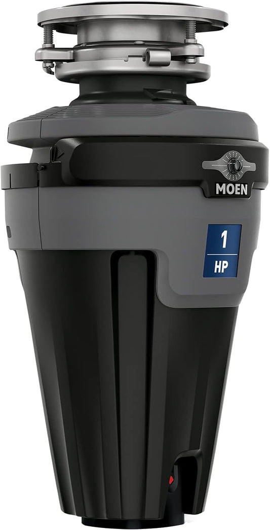 Moen Chef Series 1 HP Continuous Feed Lighted Garbage Disposal with Sound Reduction for Under Sink, Power Cord Included, EXL100C