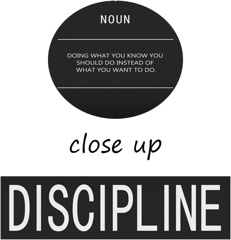 Office Decor Discipline Noun Inspirational Canvas Wall Art Inspiring Painting Prints Motivational Quotes Posters Inspiration Living Room Home Decor Artwork Framed Ready to Hang[18" W x 24" H]
