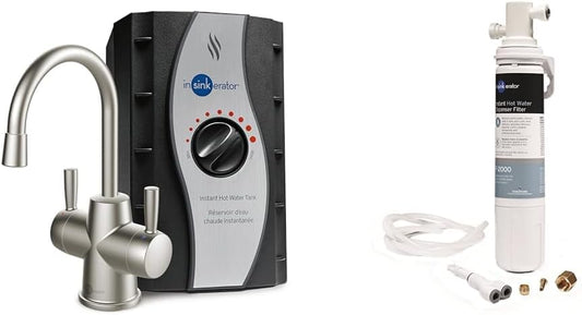 InSinkErator HOT250 Instant Hot and Cold Water Dispenser System & F-2000S Premium Under Sink Water Filtration System for Instant Hot and Cold Water Dispenser System