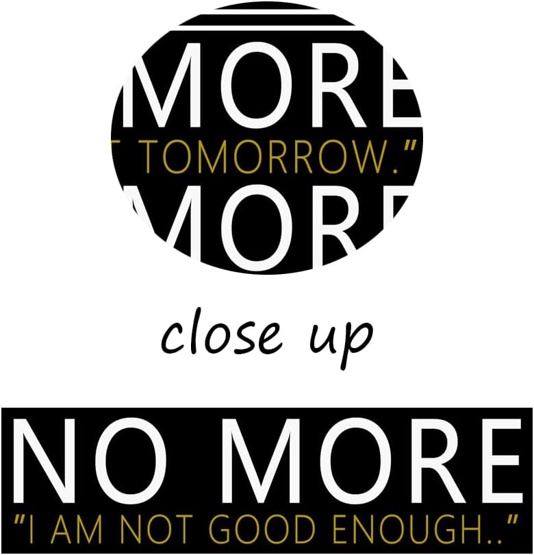WYJZDZQ8 No More Inspirational Poster for Office Motivational Wall Art Inspiring Canvas Prints Artwork Modern Home Decor Painting Pictures Stretched and Framed Ready to Hang [12''Wx 18''H]