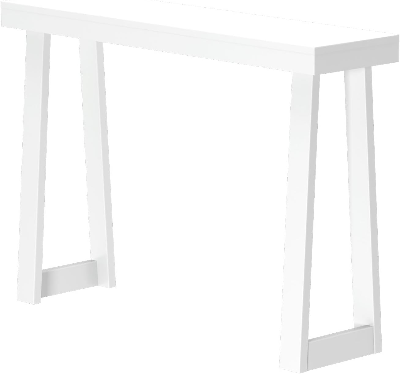 Plank+Beam Solid Wood Console Table, 46.25 Inch, Sofa Table, Narrow Entryway Table for Hallway, Behind The Couch, Living Room, Foyer, Easy Assembly, White