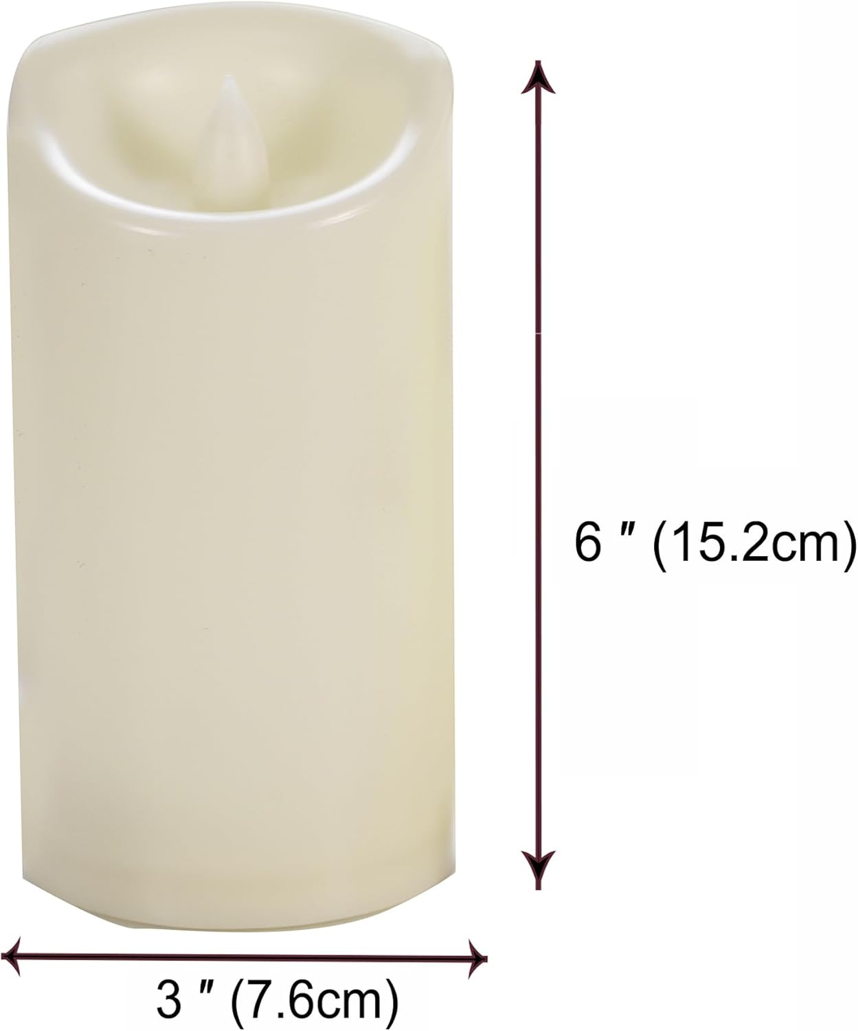 CANDLE CHOICE Waterproof Outdoor Battery Operated Flameless Candles with Timer Flickering Plastic Resin Electric LED Pillar Lights for Lantern Patio Garden Wedding Party Decorations 3x6 Inches 2 Pack