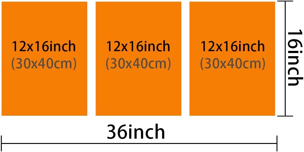 TUMOVO Orange Car Canvas Wall Art for Living Room Cool Sports Car Posters Large Wall Art Modern Artwork Contemporary Home Decor Print On Canvas Ready to Hang for Men Boys Bedroom Office 36" Wx16 H