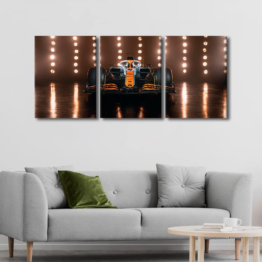 TUMOVO Speedy Racing Car Wall Art Sports Car Pictures Print On Canvas Car Poster Decor Modern Artwork Wall Art for Living Room Office Giclee Gallery Wrapped Prints Framed Ready to Hang, 36" Wx16 H