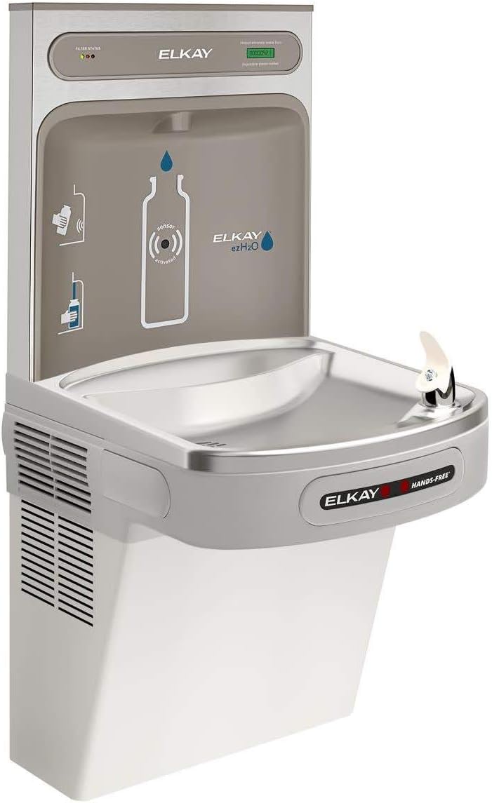 Elkay LZO8WSLK EZH2O Bottle Filling Station and Cooler, Light Gray Granite