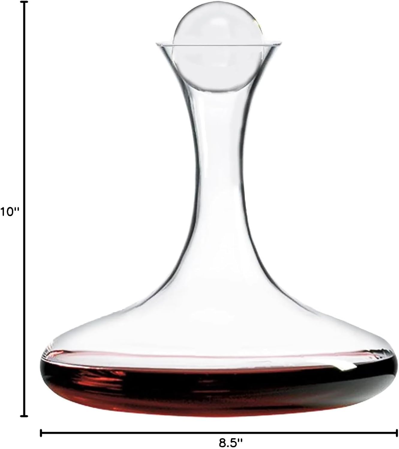 Ravenscroft Crystal | European-Made Decanter Gift Set |1 Handblown Decanter with Stopper (65 Fl Oz) and 4 Wine Glasses (21 Oz) | 100% Lead-Free Crystal