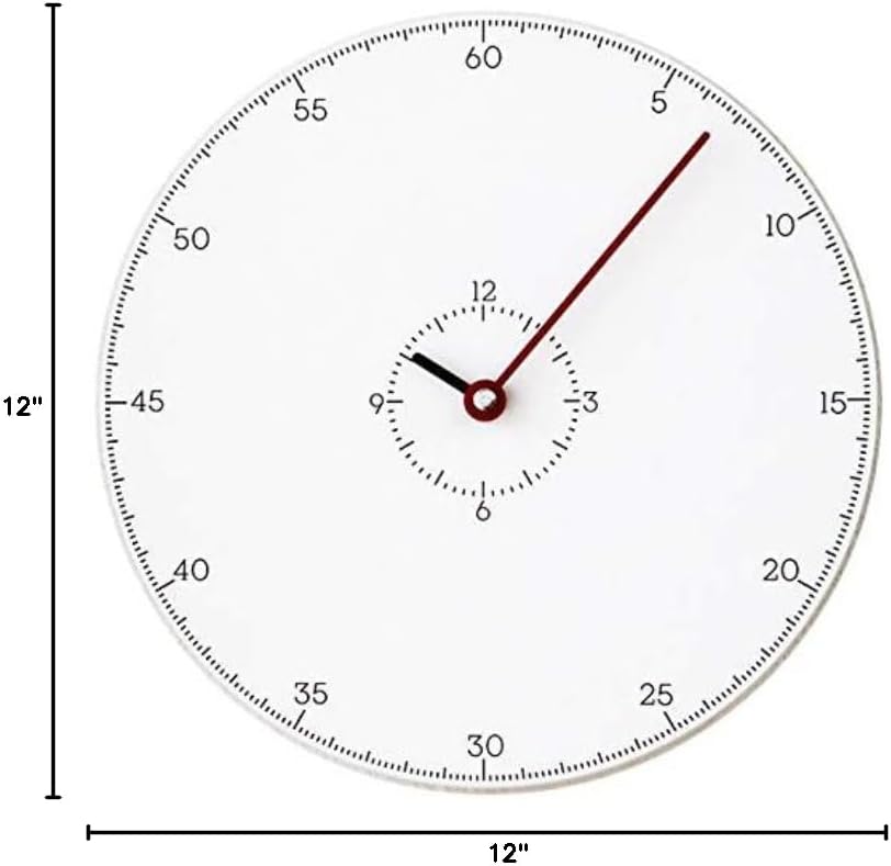 Stephanie Imports Modern Minimalist Thermometer Red Wall Clock