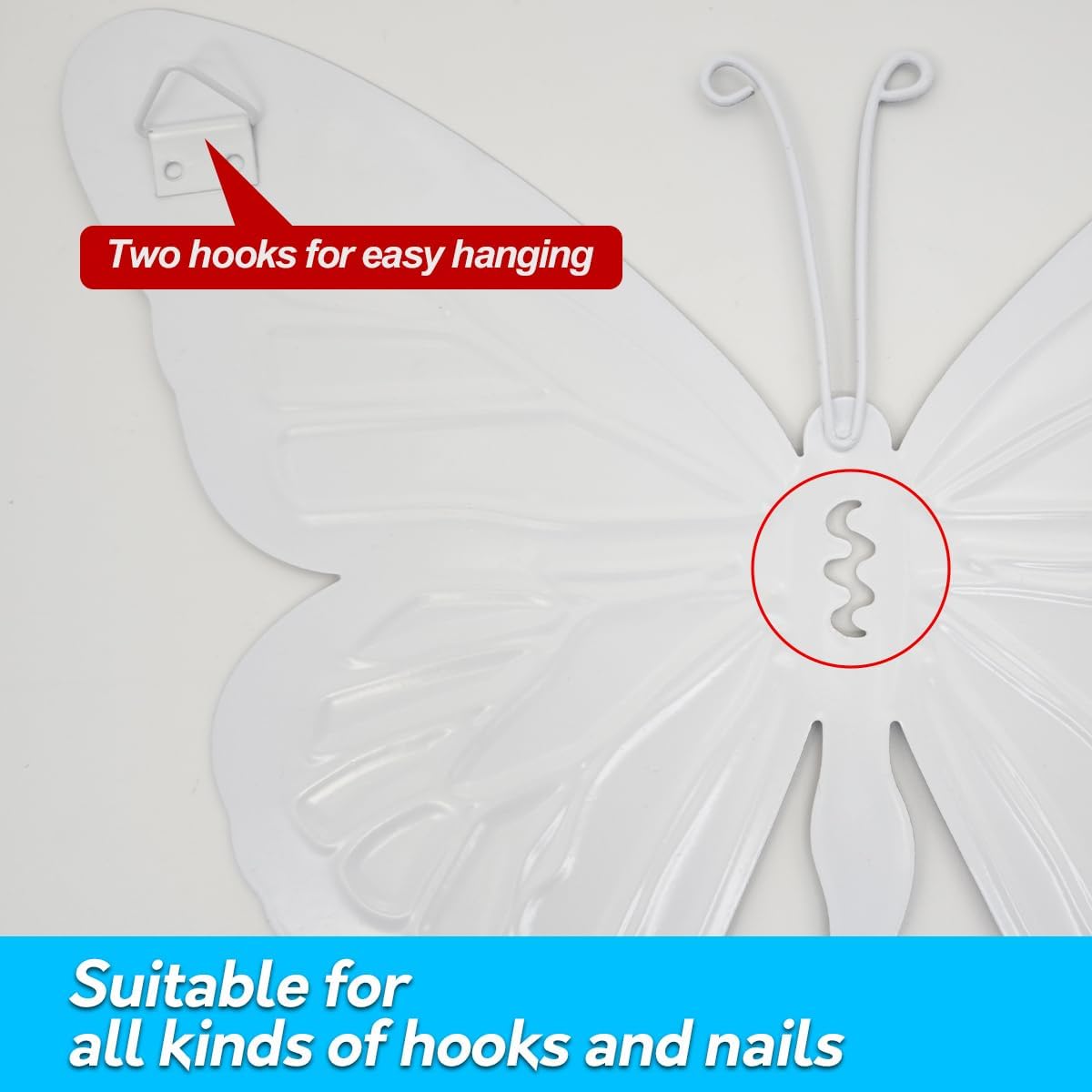 Metal Butterfly Wall Decor - 4 Pack 9.8in Butterflies Wall Sculpture Hanging Decorations for Yard Patio Garden Fence Decor, Housewarming Gift for Mom Friends