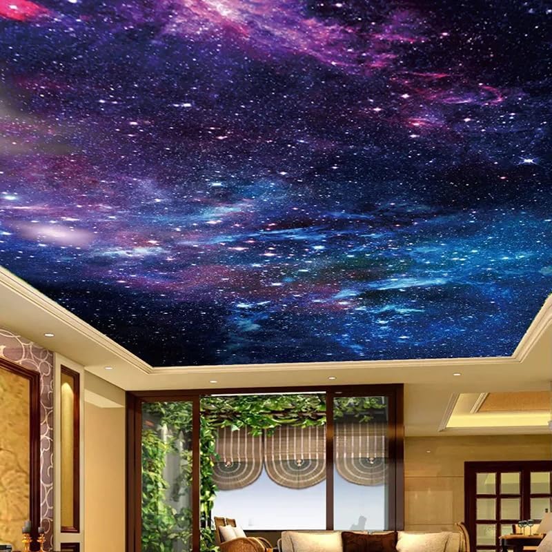 Custom Ceiling Mural 3D Beautiful Starry Sky Wallpaper Living Room Bedroom Ceiling Decoration Wall Mural