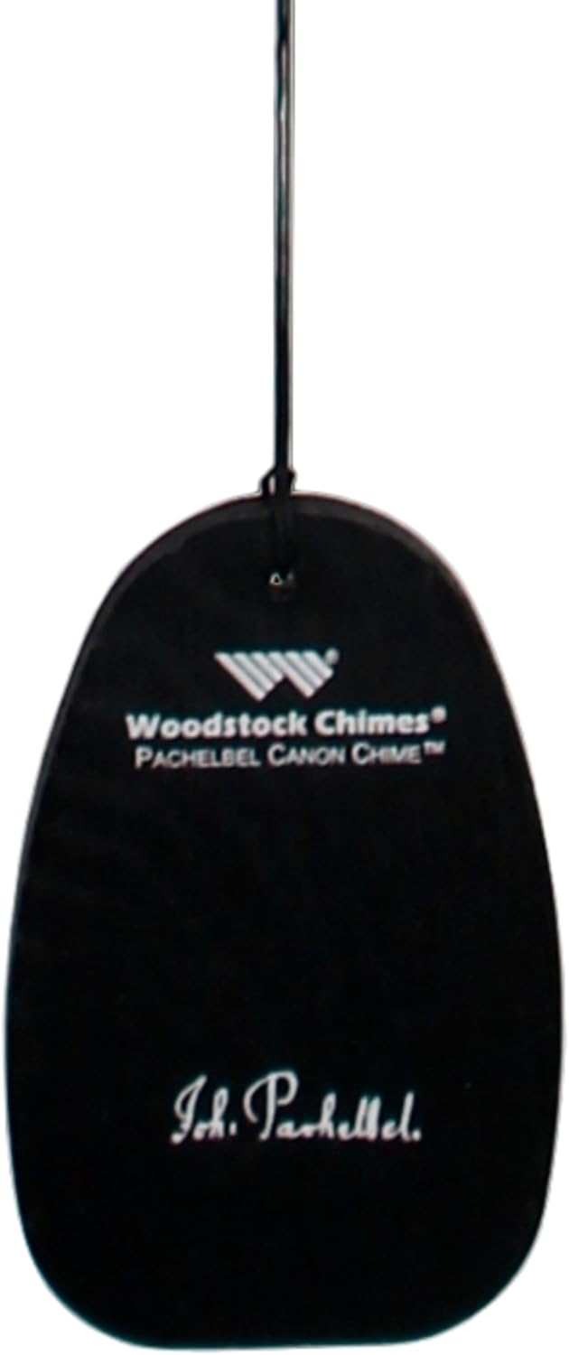 Woodstock Wind Chimes Pachelbel's Canon in D, Silver Aluminum Tubes, Medium 32 - Inch, Deep Toned Windchime for Outdoor Decor for Garden, Patio, Porch