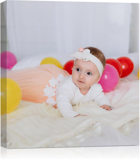 AbcCustomize Canvas Prints with Your Photos，Custom Canvas Wall Art for Bedroom, Living Room, Farmhouse Decor，Personalized Gifts Canvas Prints for Family，Friend，Lover，Pet