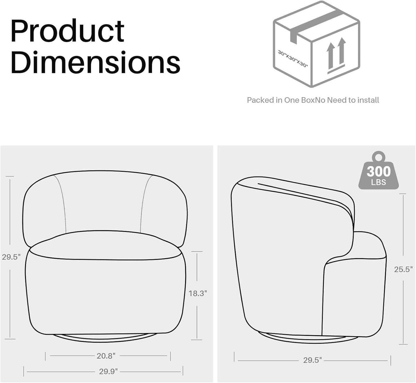 Swivel Accent Chair, Chenille Barrel Chair for Living Room, Cozy Round Boucle Arm Chair, Metal Base for Club Nursery Bedroom, Green