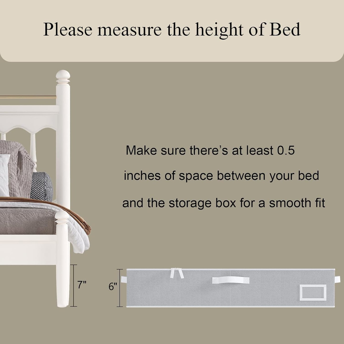 Under Bed Storage Containers, 2-Pack Underbed Storage Box, Collapsible Clothes Storage Bins with Handles and Lid, Large Under Bed Organizers for Shoe, Blanket, Pillow, Sheet, Gray