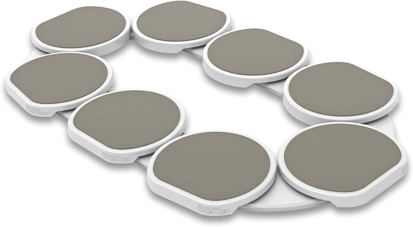 Full Set - Greige - The First Patented Lazy Susan Turntable Expandable for Rectangular & Oblong Tables - Kitchen & Dining Tables - Great Gift! Parties & Gatherings.