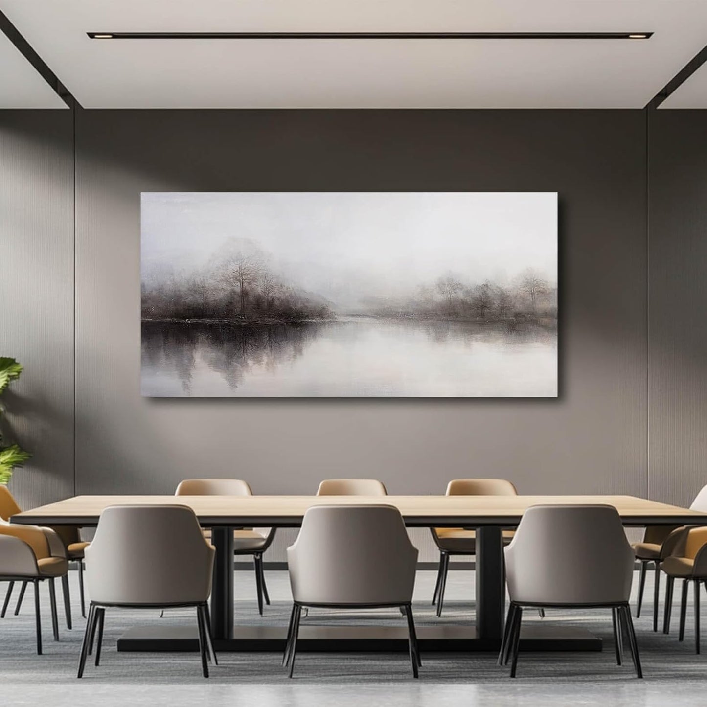 CHUDANHAO Abstract Tree Wall Art, 29x58 Inch, Framed Canvas Print, Perfect for Bedroom, Living Room, Dining Room