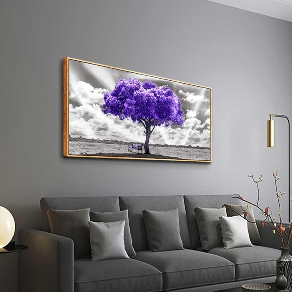 Hyidecorart Large Size Wall Decor - Wood Framed Canvas Art for Living Room, Bedroom & Office - Abstract Black & White Wall Painting - 24" x 48" Ready to Hang