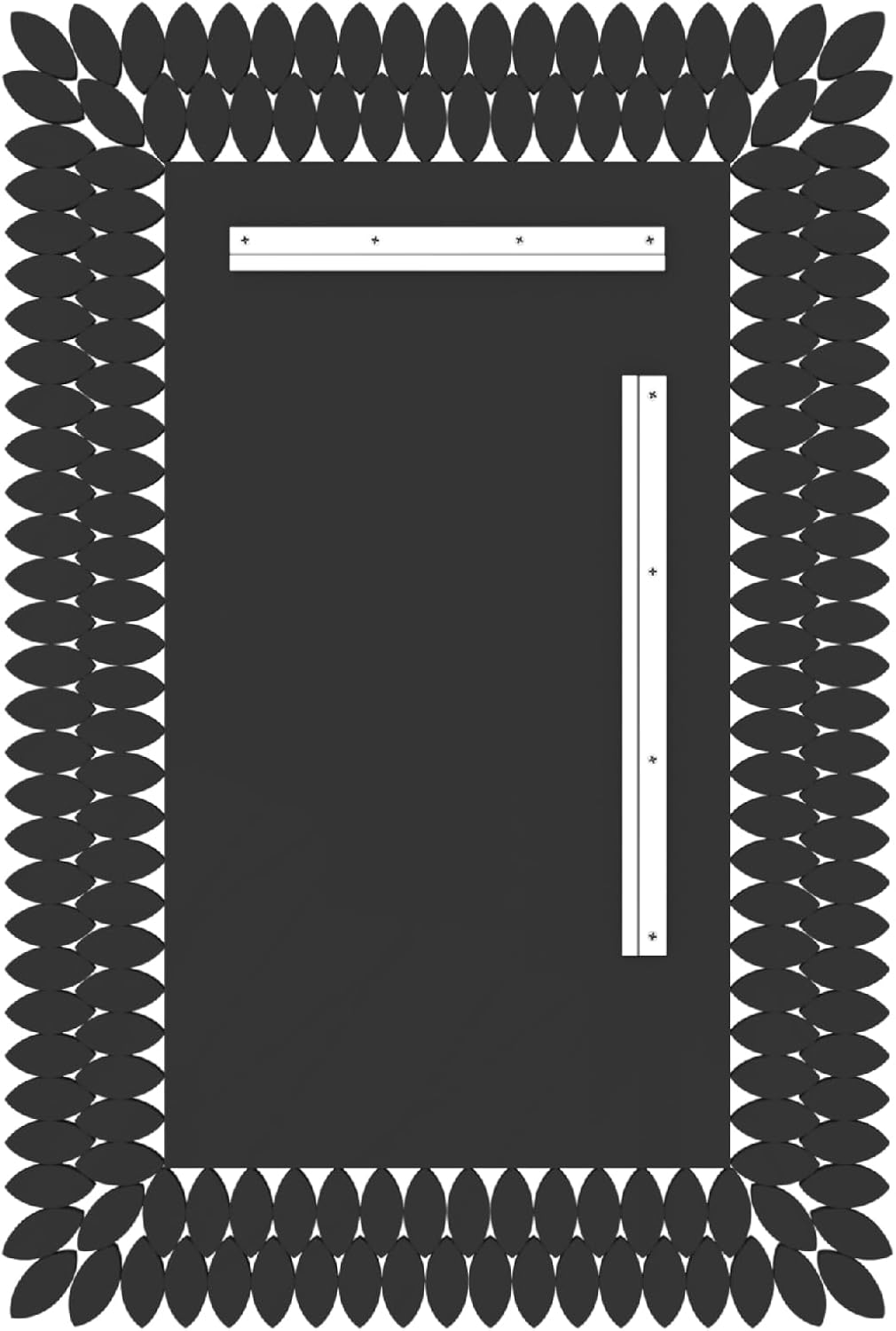 Kelly Miller Jeweled Luxury Bathroom Mirror for Wall, 24"x36" Rectangle Wall Mirror Decorative Mirror Vanity Mirror with Diamonds for Master Bath Half Bath Living Room Bedroom Fireplace Mantle Hallway