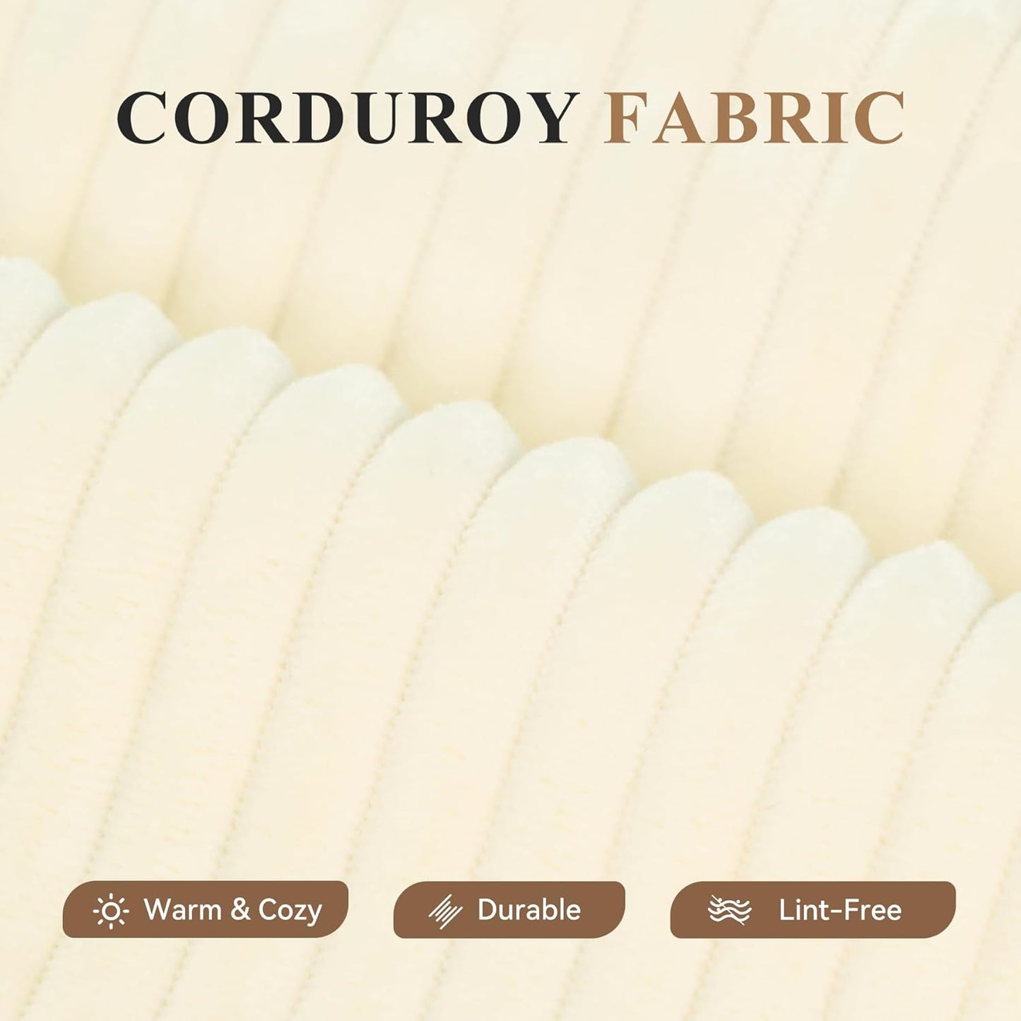 Modular Sectional Sofa with L-Shape Chaise,Cloud Sectional Modern Sleeper Couch with Deep Seat,Sponge Compression Sofas No Assembly Required(Beige-Corduroy Fabric) 1PCS