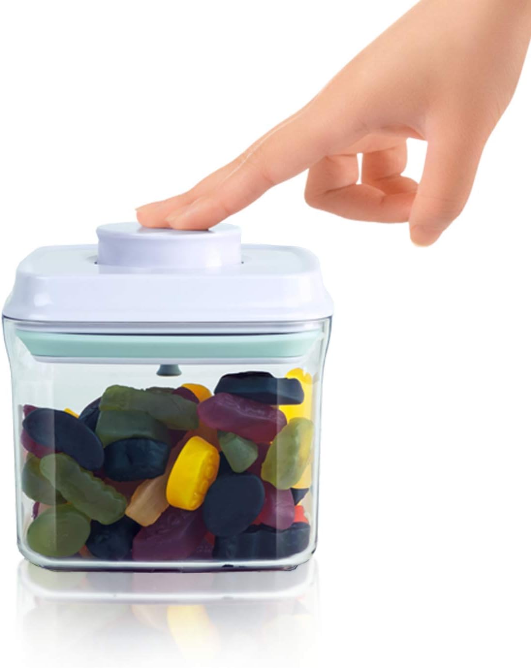 BopTop (1pc - 850ml) Airtight Food Storage Container – Mechanical Silicone Seal Canister - BPA-Free - 0.85Qt