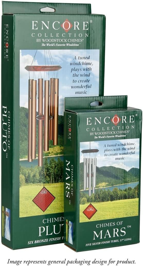 Woodstock Chimes Neptune Wind Chime for Outside 54" Large Evergreen, Deep Tone Sound for Outdoor Garden, Patio, Porch Decor, Encore Collection DCE54