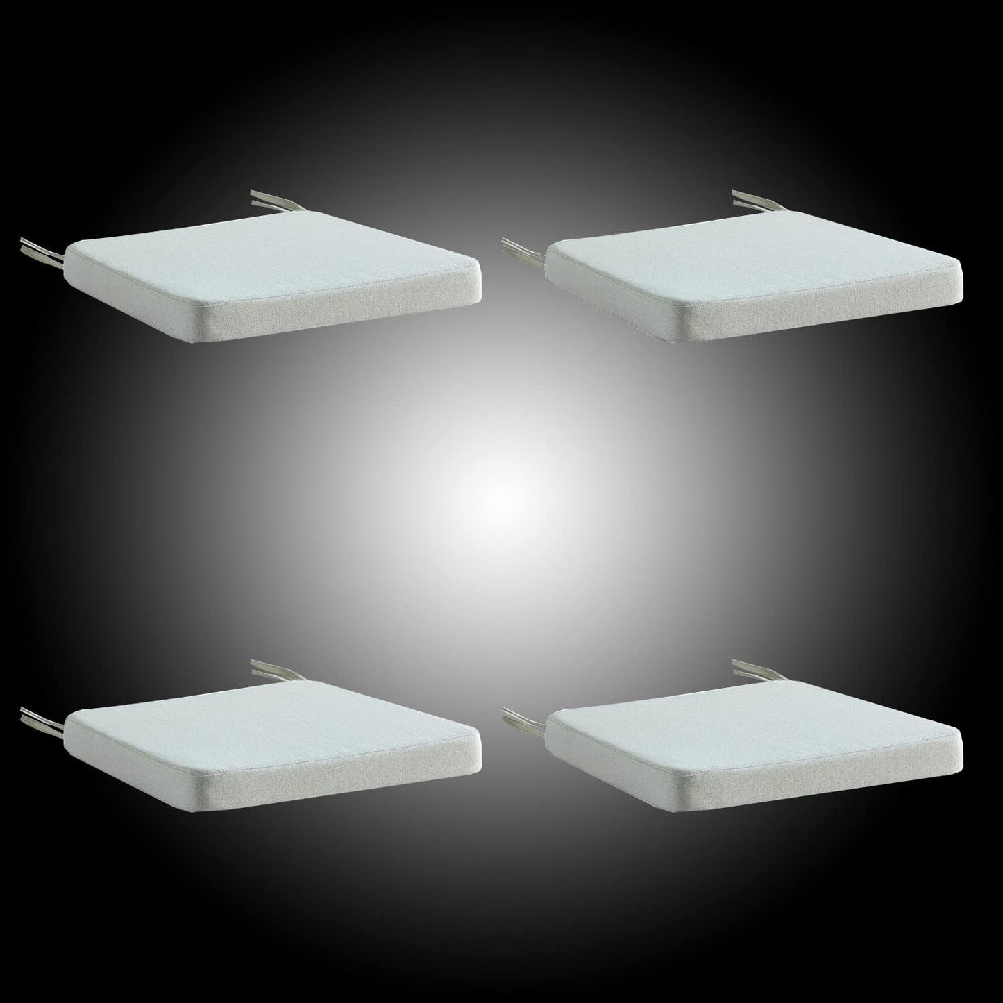 Chair Cushion for Dining Chairs with Ties 4 Pack Non Slip Memory Foam Kitchen Room Chair Pads 17x16 Inch, Beige