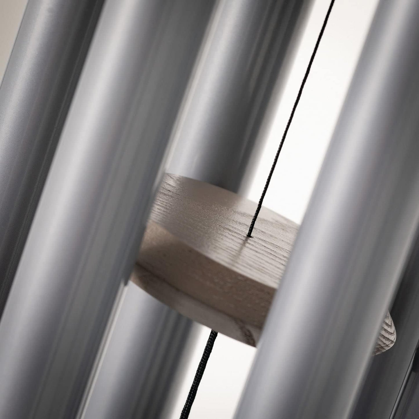 Woodstock Chimes Pluto Wind Chime for Outside 37" Grey Medium Tone Sound for Outdoor Garden, Patio, Porch Decor Gifts, Encore Collection, DCY37