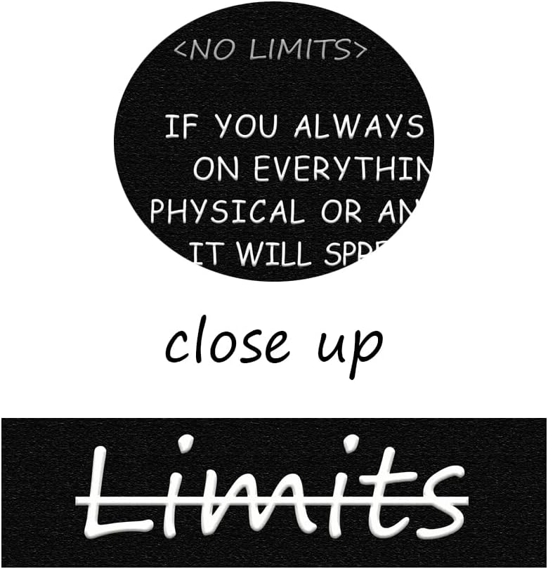 Motivational Wall Art Printed Modern Artwork ‘There are no limits’ from Bruce Lee's Inspirational Quotes Poster Canvas for Office living room Bedroom Home Decor Framed Ready to Hang[24" W X 36" H]