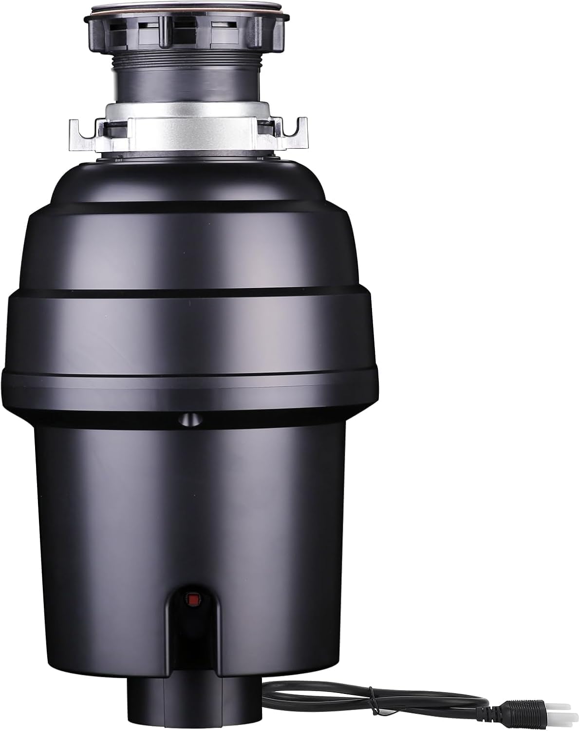 Powerful 1HP Stainless Steel Garbage Disposer, Dishwasher-Friendly and Continuous Feeding Waste Disposer, Grinding Material Four-Stage Grinding, Black