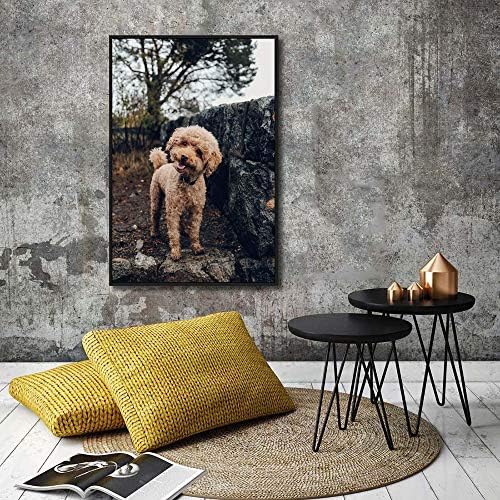 NWT Custom Framed Canvas Prints with Your Photo for Pets, Personalized Canvas Wall Art for Living Room, Bedroom - 16x24 inches