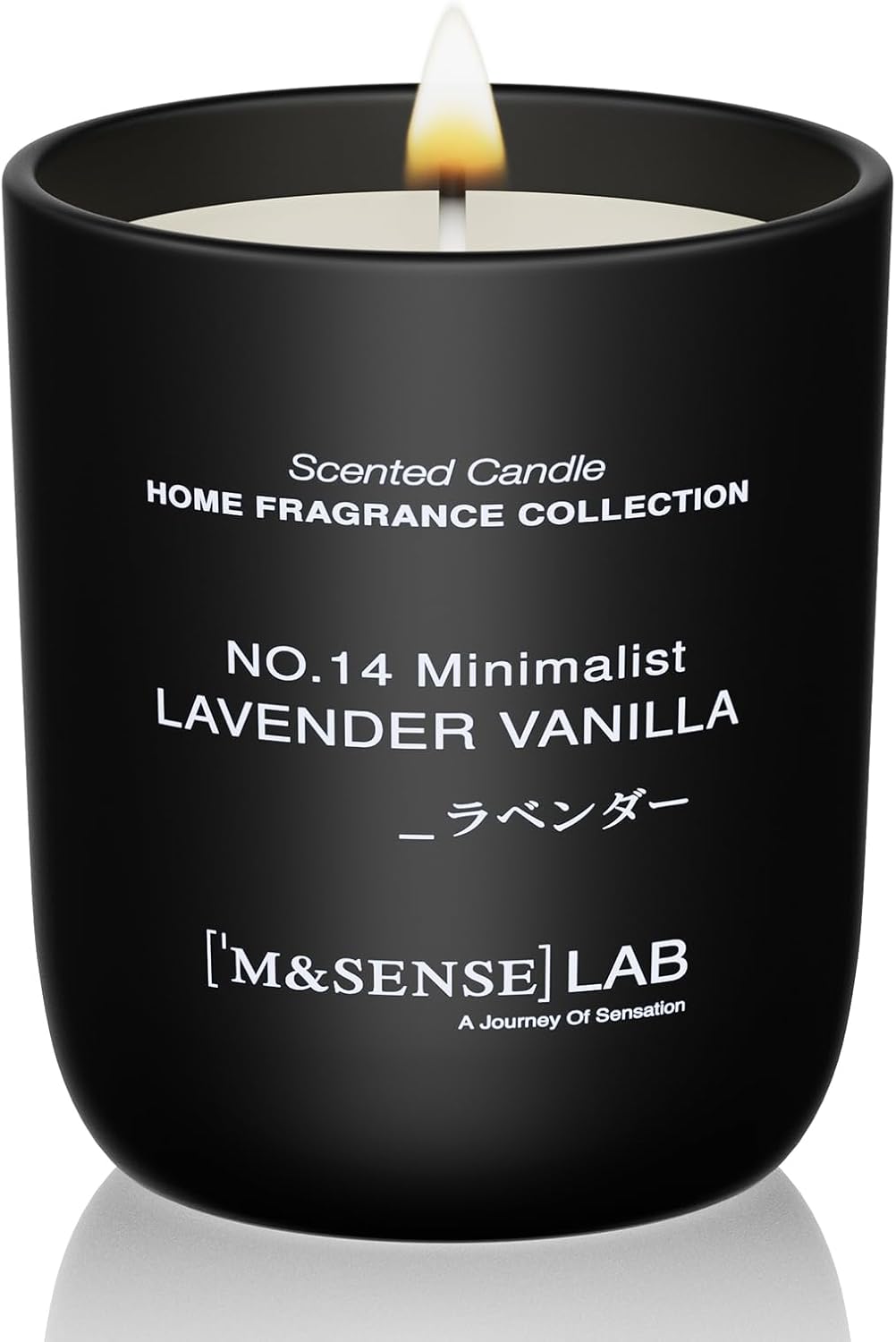 M&SENSE Natural Soy Candle| Lavender Vanilla | 5.3 oz | Minimalist Scented Candle for Relaxation, Gifting, Home Décor | for Bedroom, Office, Party Small