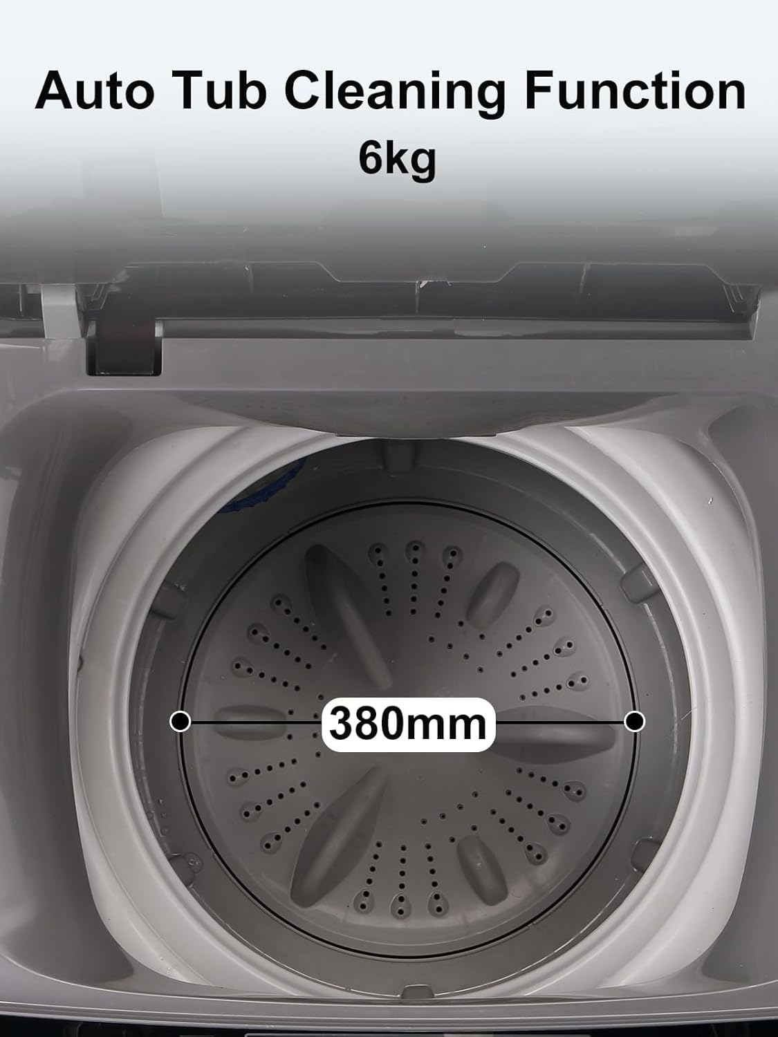 Full-Automatic Washing Machine 17.7 lbs Small Compact Portable 10 Wash Program & 8 Water Level Compact Washer with LED Display Ideal for Apartments, RV, Camping, Grey (KB03-GREY6)