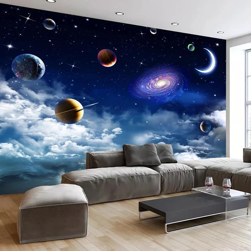 Custom Galaxy Wallpaper Universe Starry Sky 3D Photo Wallpaper Living Room Bedroom Tv Background Ceiling Wall Mural