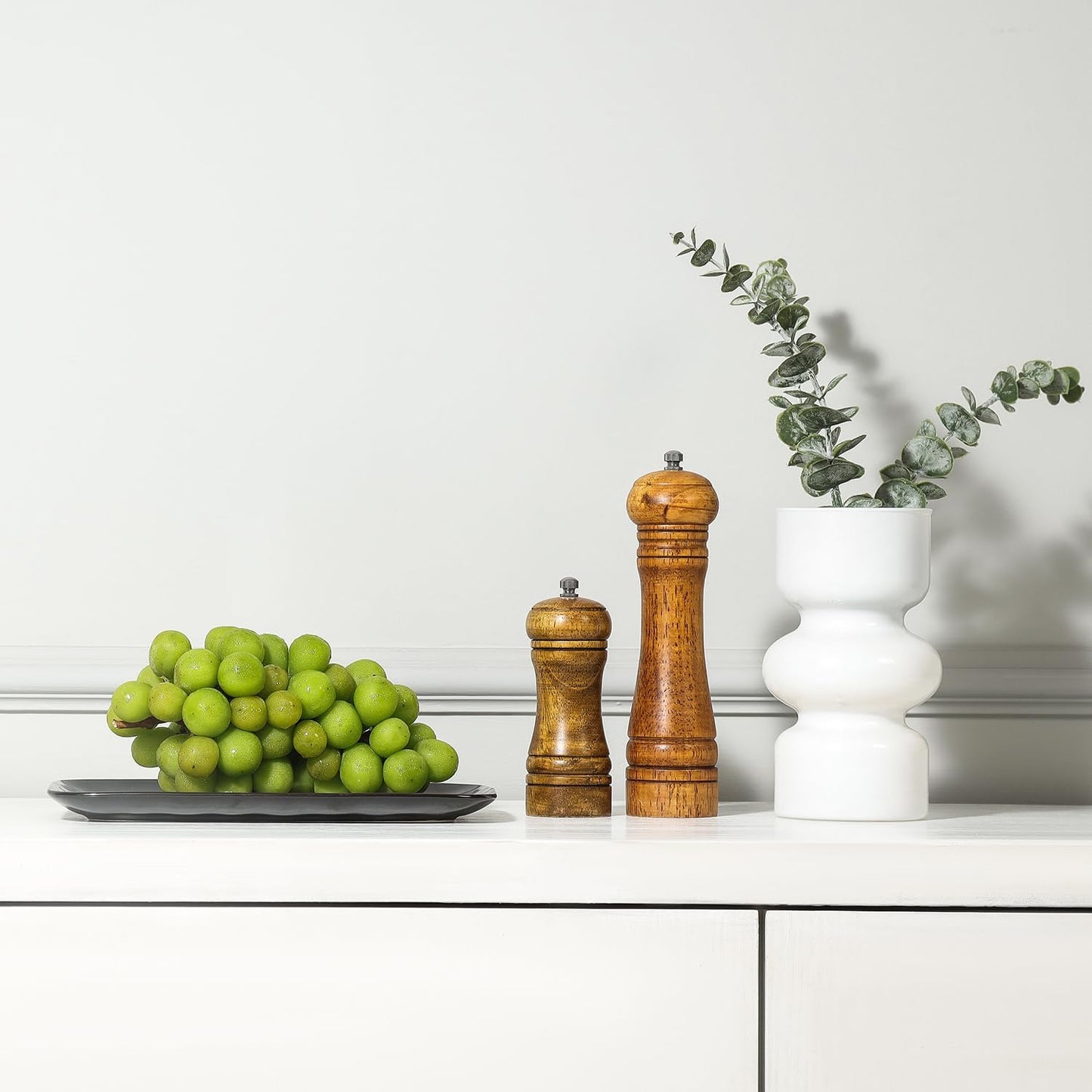 vicrays Ceramic Rectangle Serving Platters - 14" 12" 10" Porcelain Serving Trays Plates for Party BBQ Appetizers Sushi Dessert - Microwave Oven and Dishwasher Safe - Set of 3 Bright Black